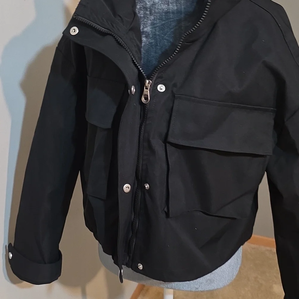 Free Haven‎ Black Women's Zip Up Jacket Sz Med